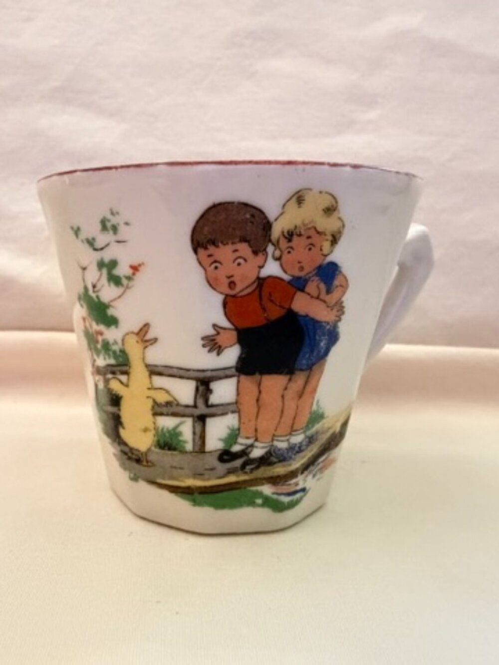 Antique French Porcelain Children's Mug
